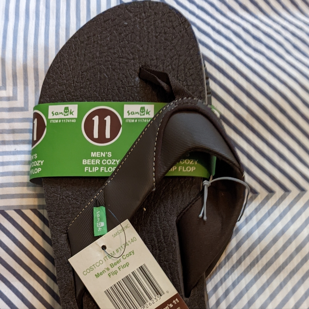NWT Sanuk Beer Cozy Flip Flop Size 11
